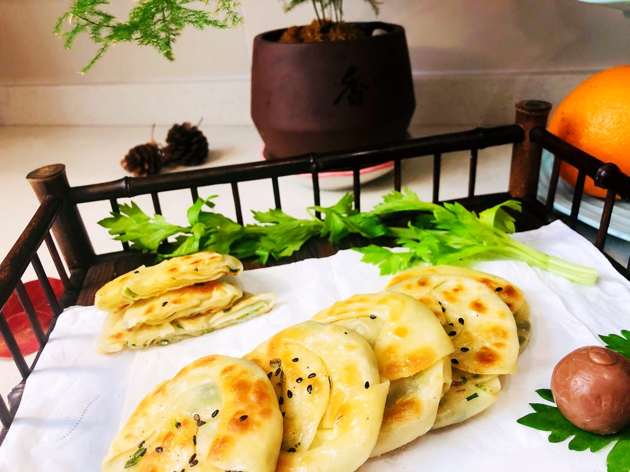 茶油香葱饼