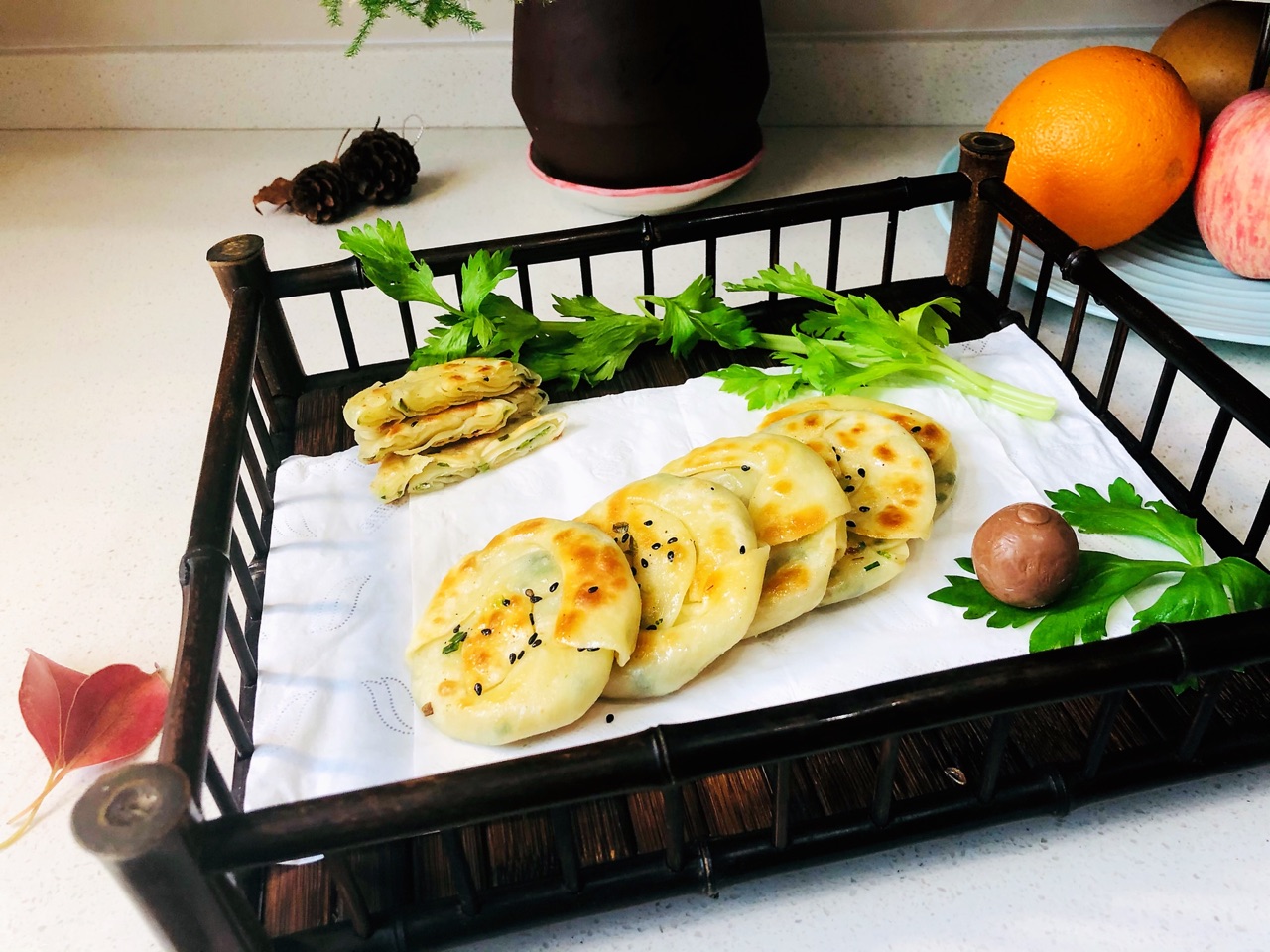 茶油香葱饼