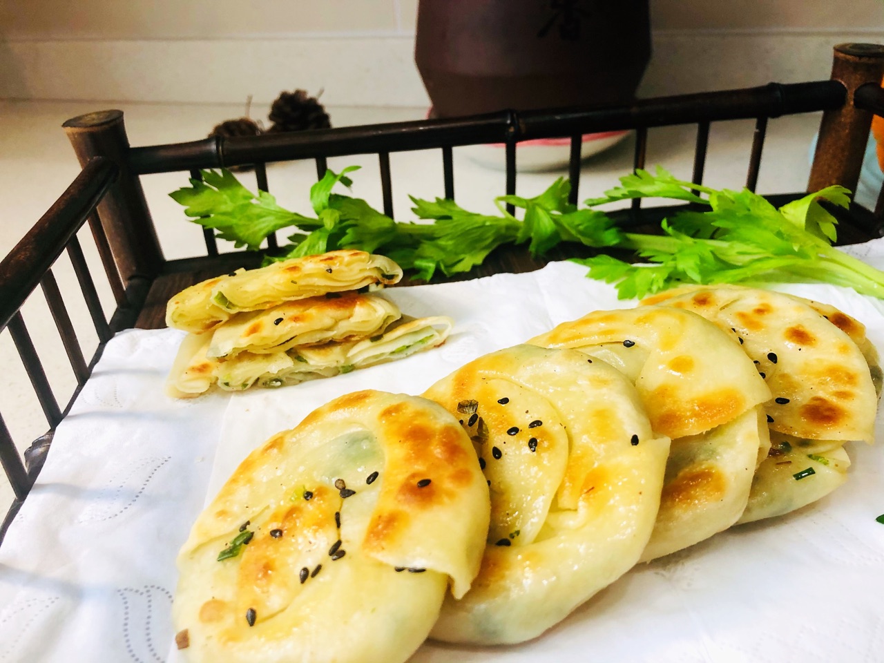 茶油香葱饼