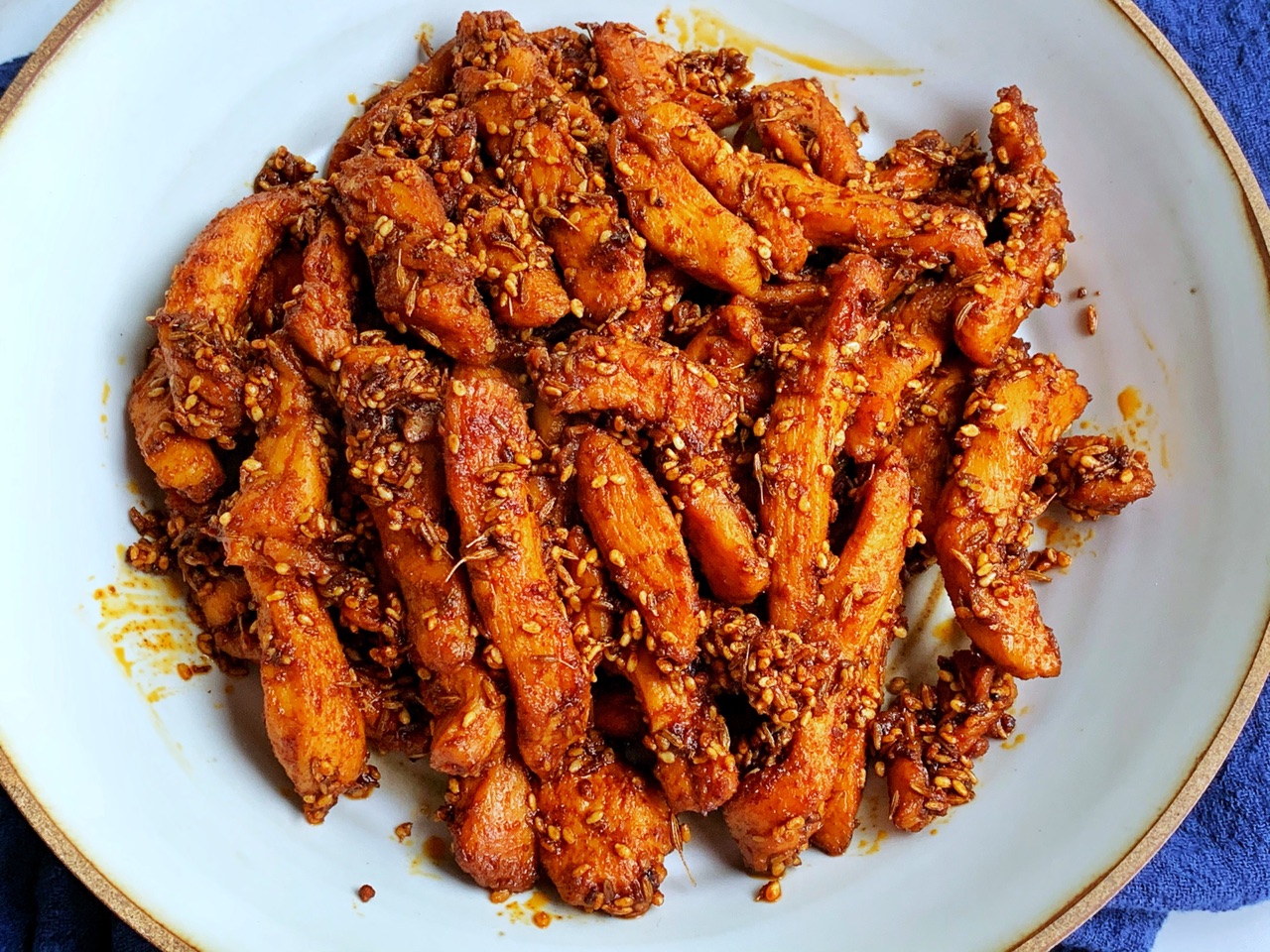 馋哭隔壁小孩香辣孜然鸡肉条