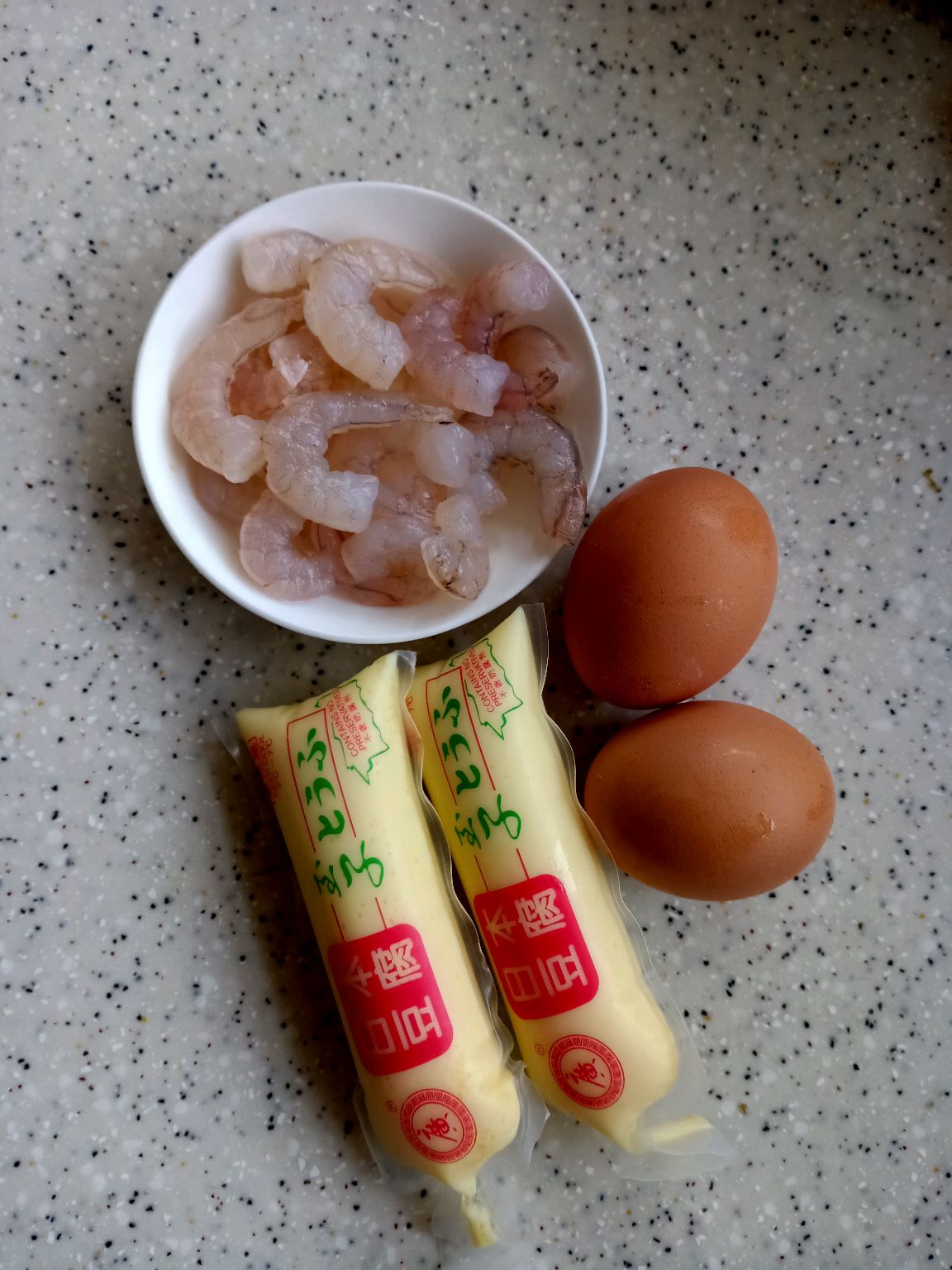 超滑嫩的日本豆腐虾仁蒸蛋
