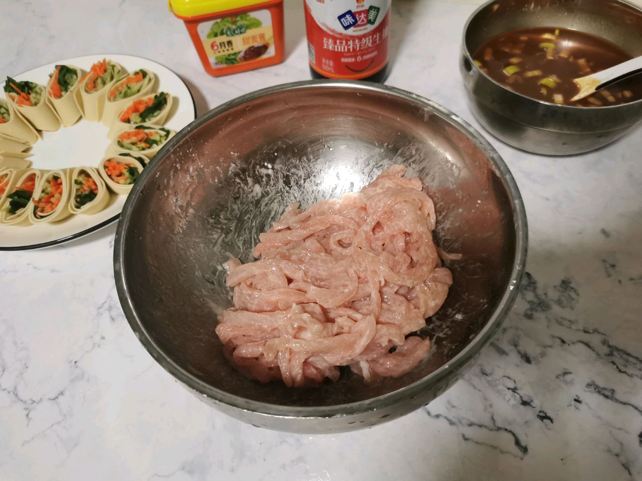 超级滑嫩的京酱肉丝