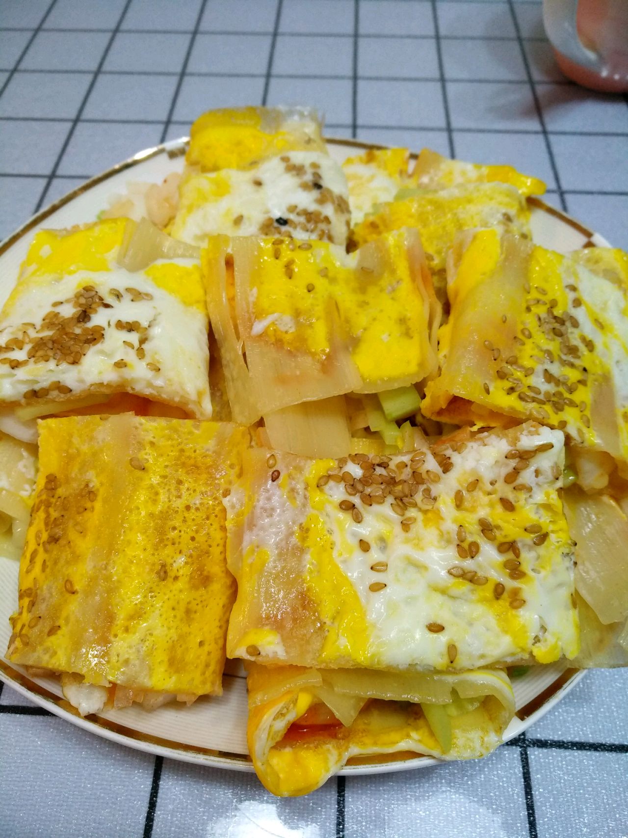超级简单的烤冷面