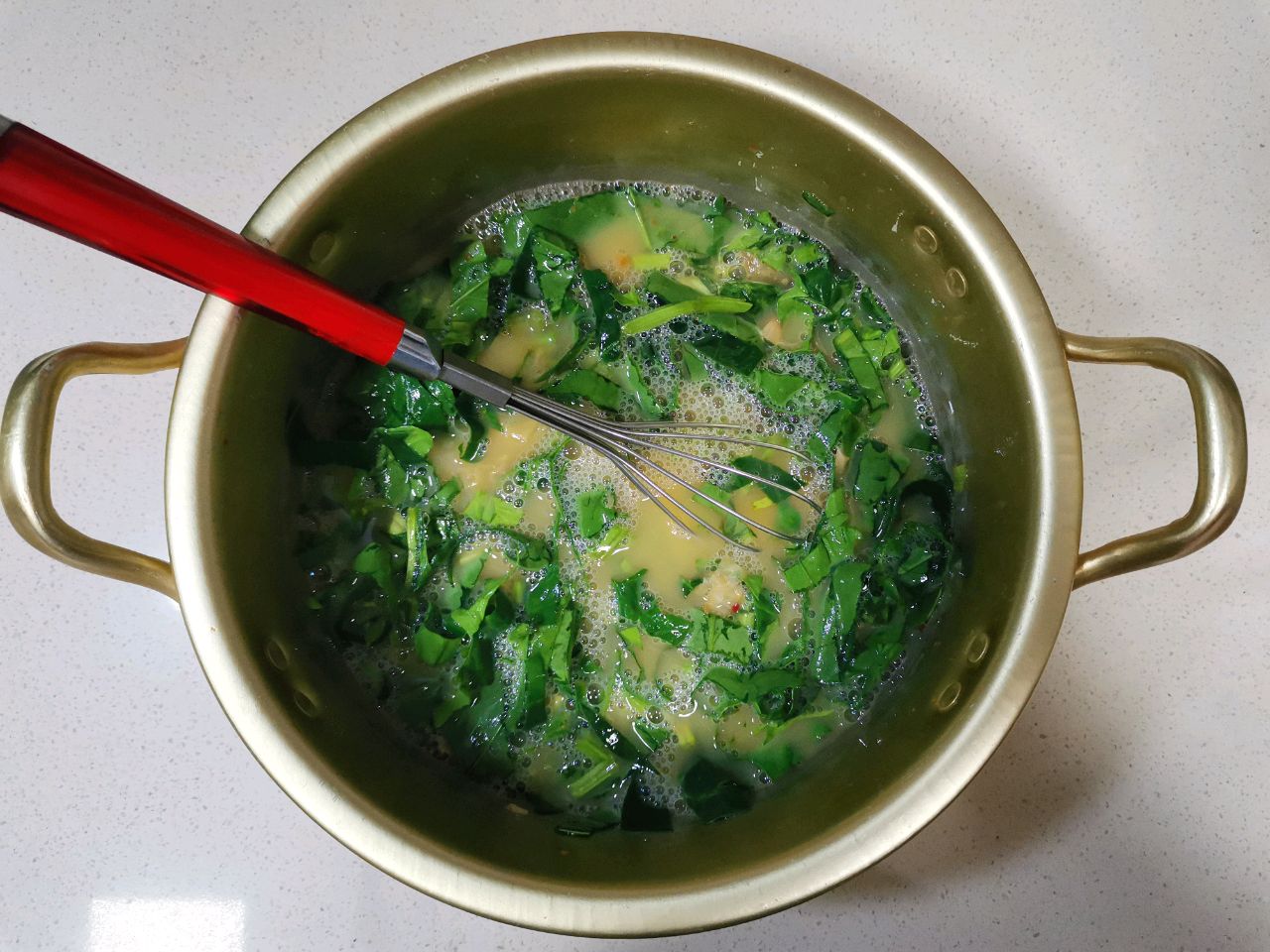 超级香 泡菜味鸡蛋菠菜饼