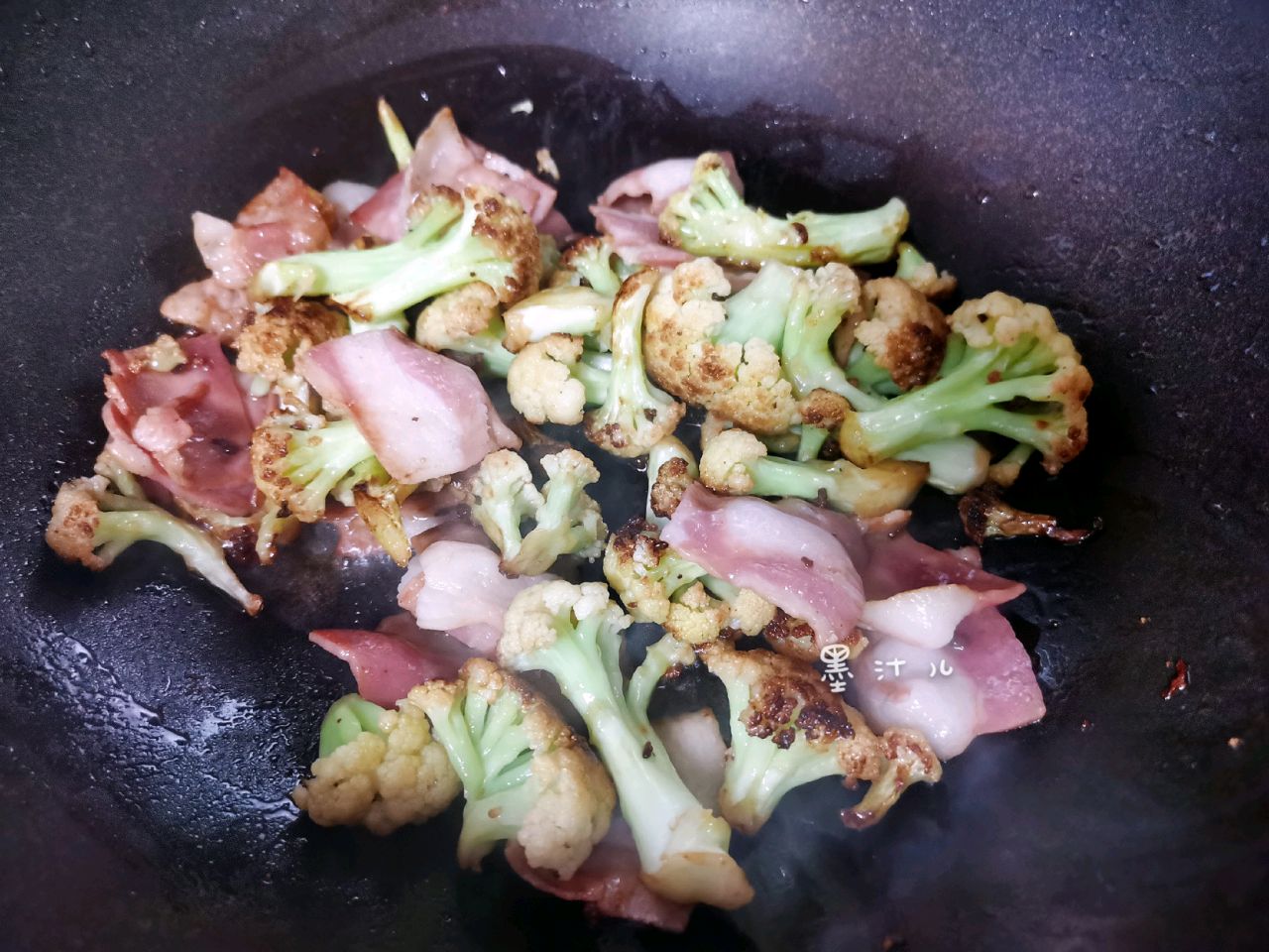 超简单的培根花菜