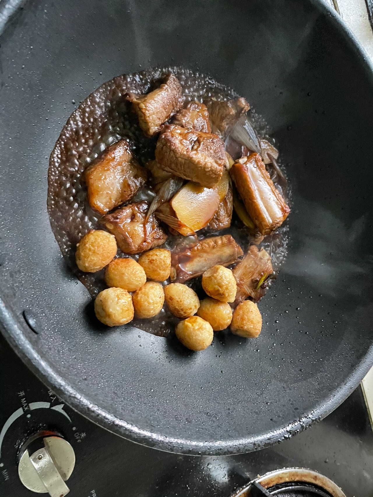 超简单虎皮鹌鹑蛋烧排骨，土方子，家乡味