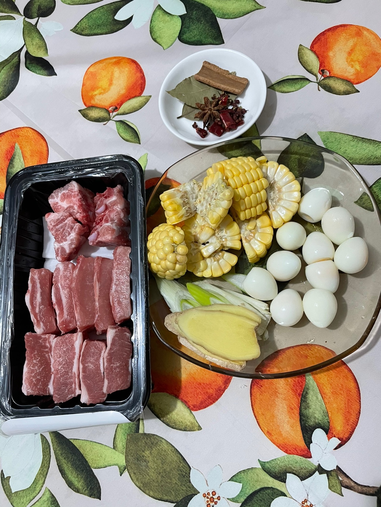 超简单虎皮鹌鹑蛋烧排骨，土方子，家乡味