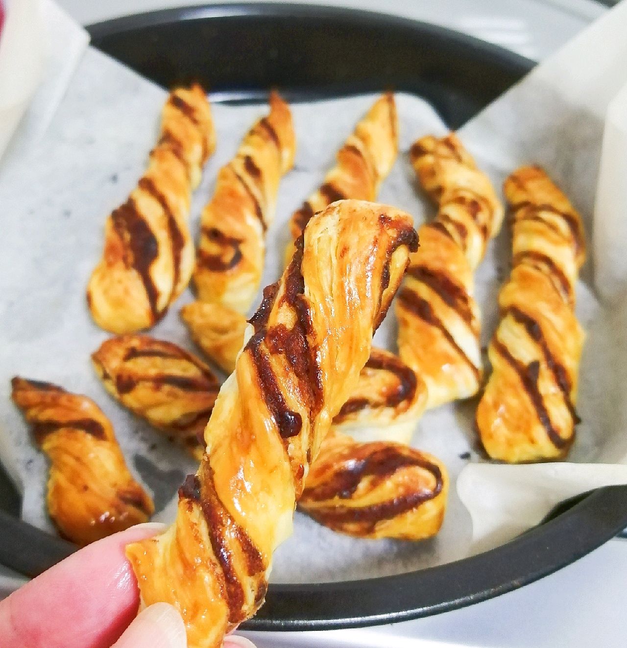 超简单手抓饼红豆扭扭酥