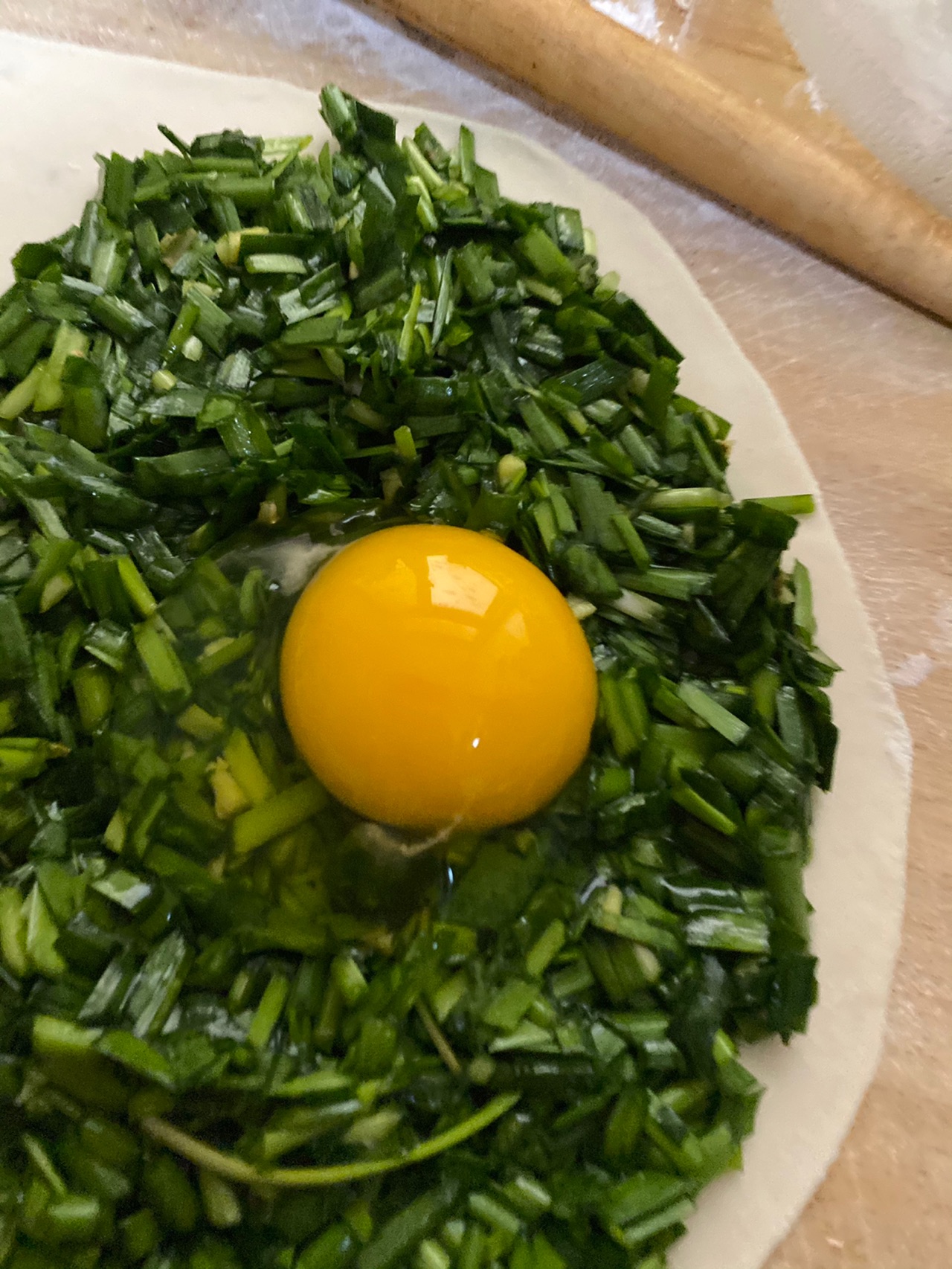 超快韭菜饼