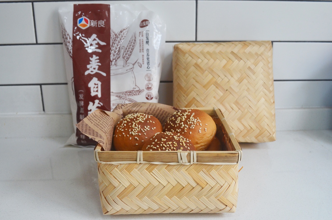 超快手全麦汉堡胚
