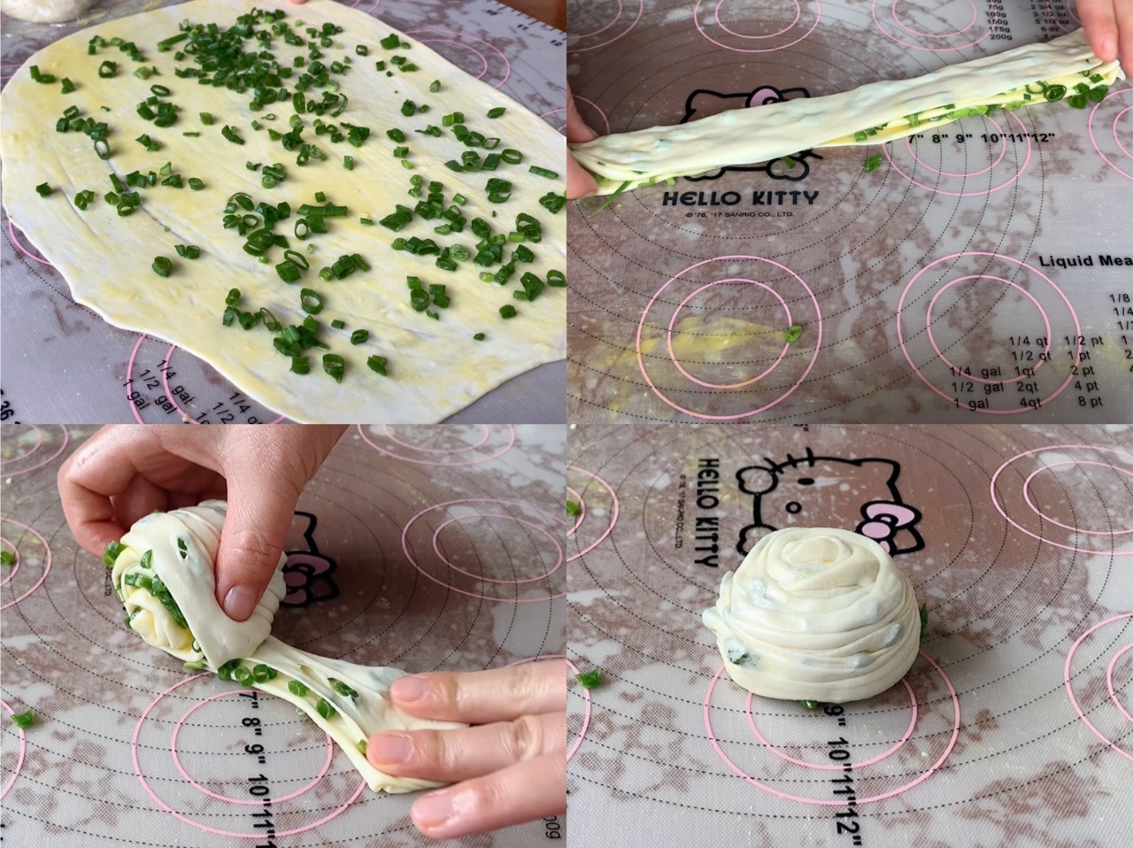 超柔软的葱花千层饼