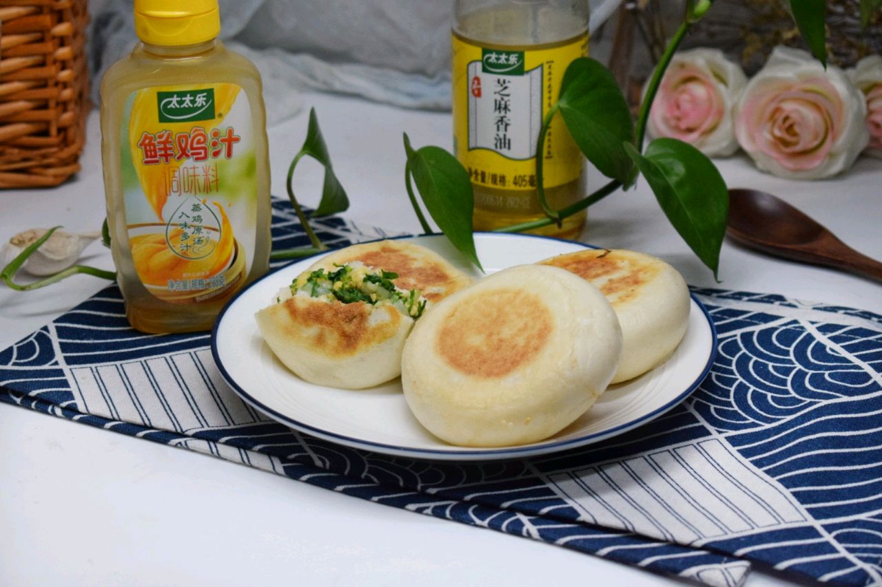 超柔软青菜鸡蛋馅饼