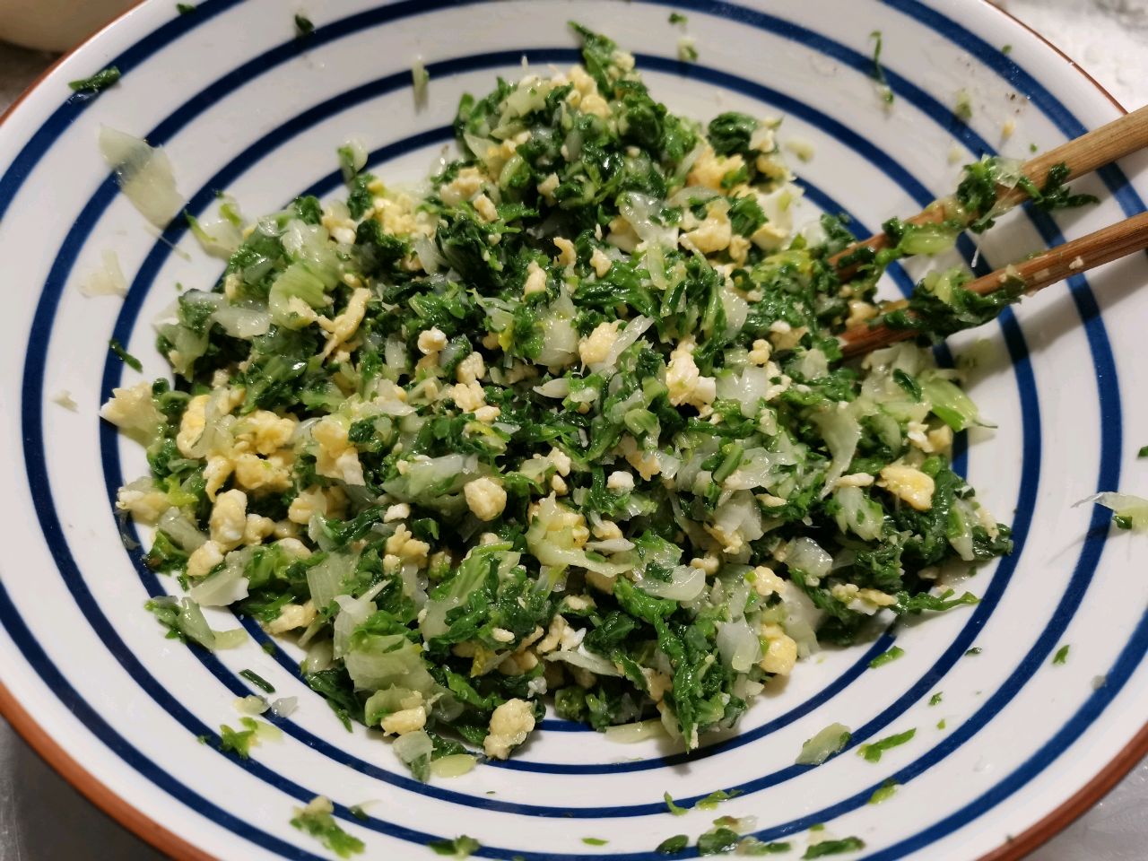 超柔软青菜鸡蛋馅饼