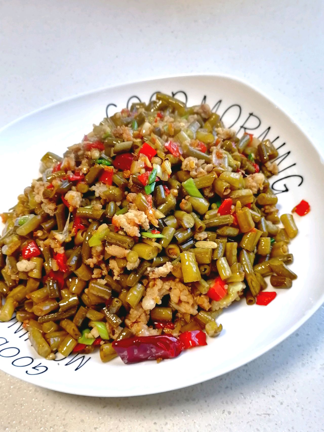 炒酸豆角+自制酸豆角