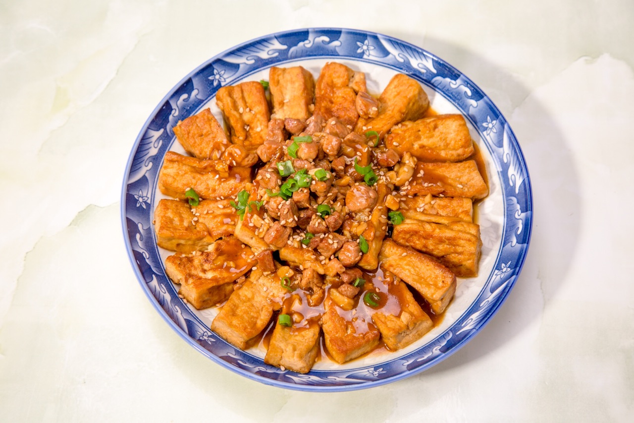 超下饭的肉末香煎豆腐
