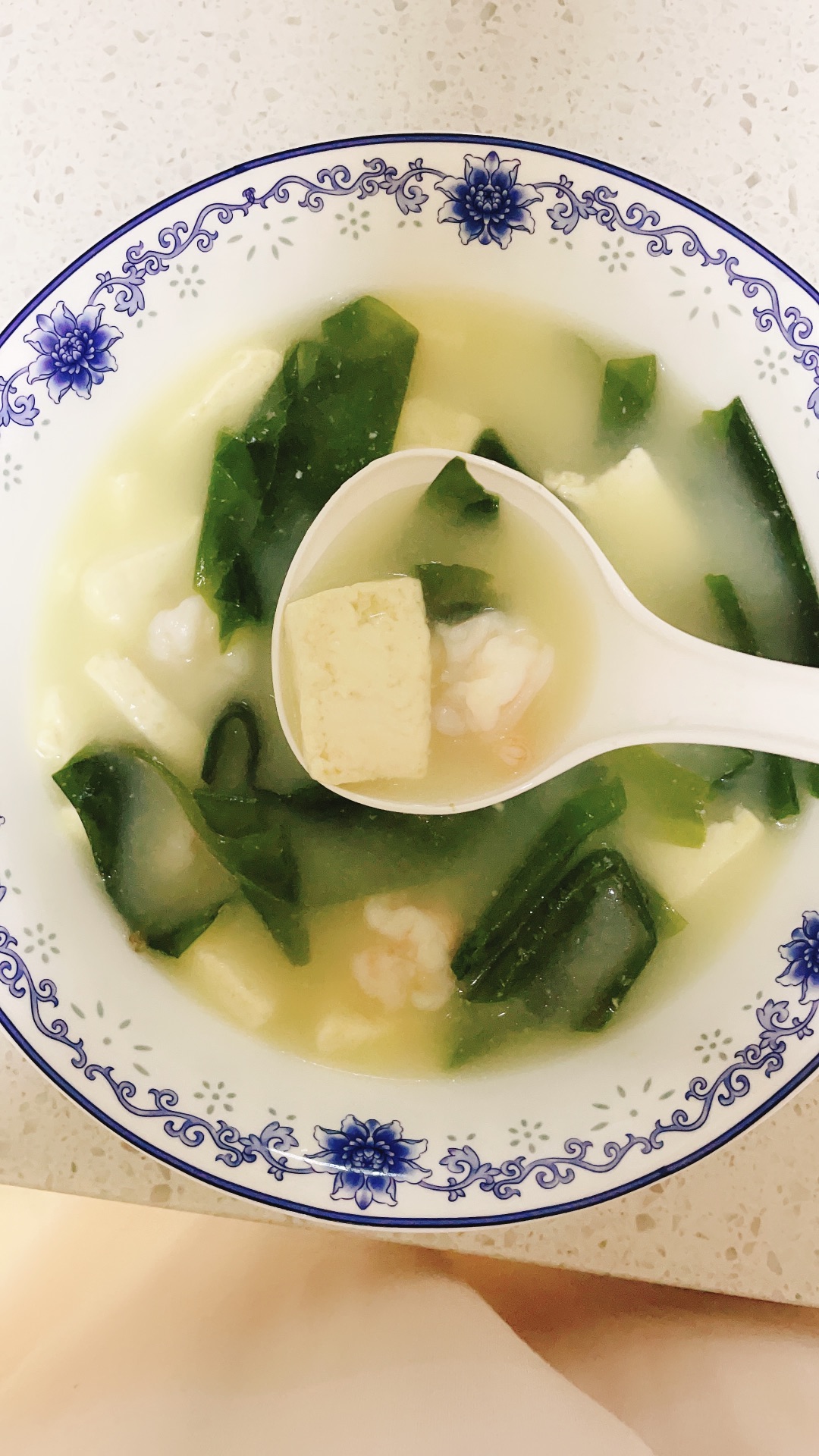 超鲜零脂海带虾仁豆腐汤