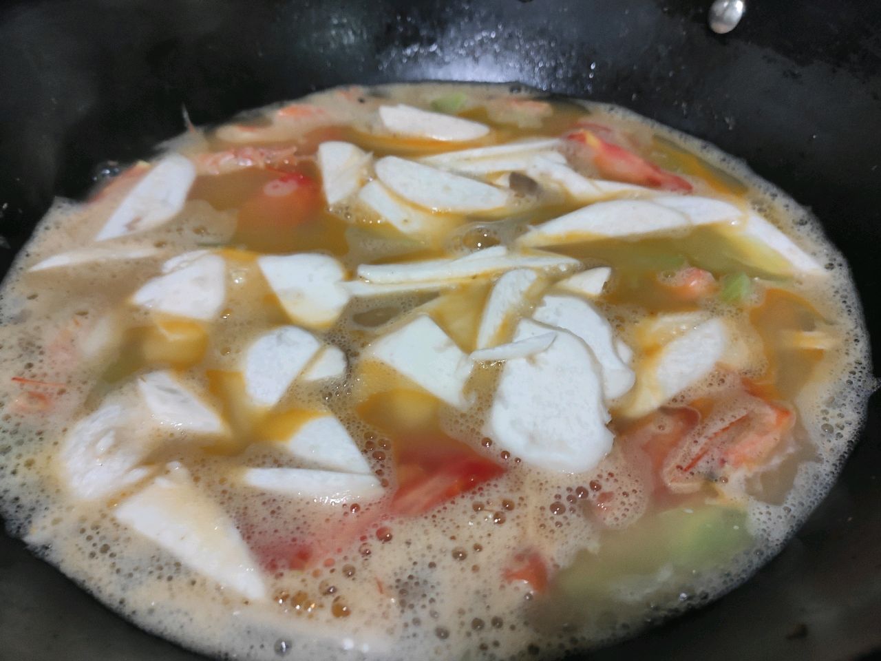 超鲜虾头什锦蔬菜汤
