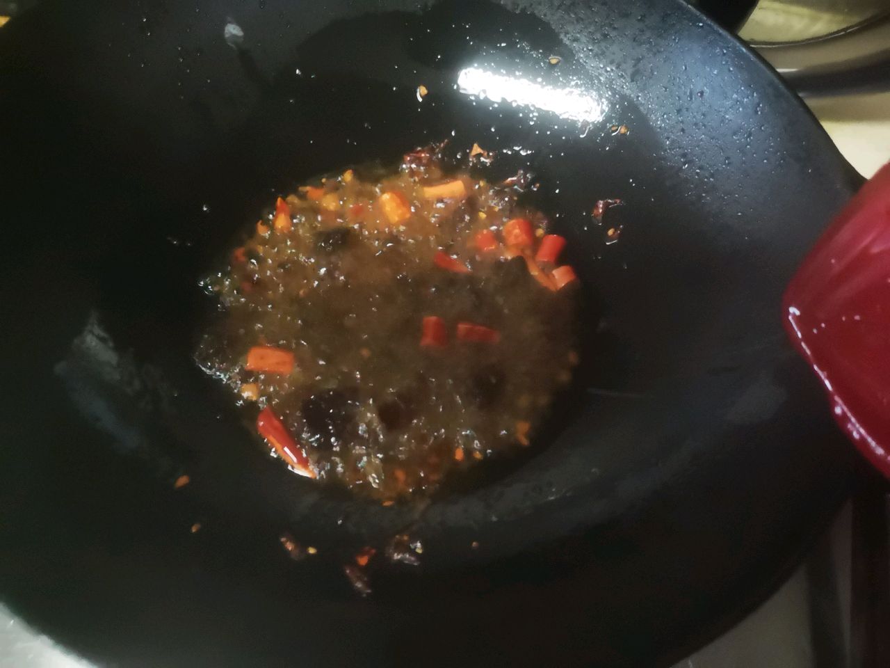 炒羊肉菜花