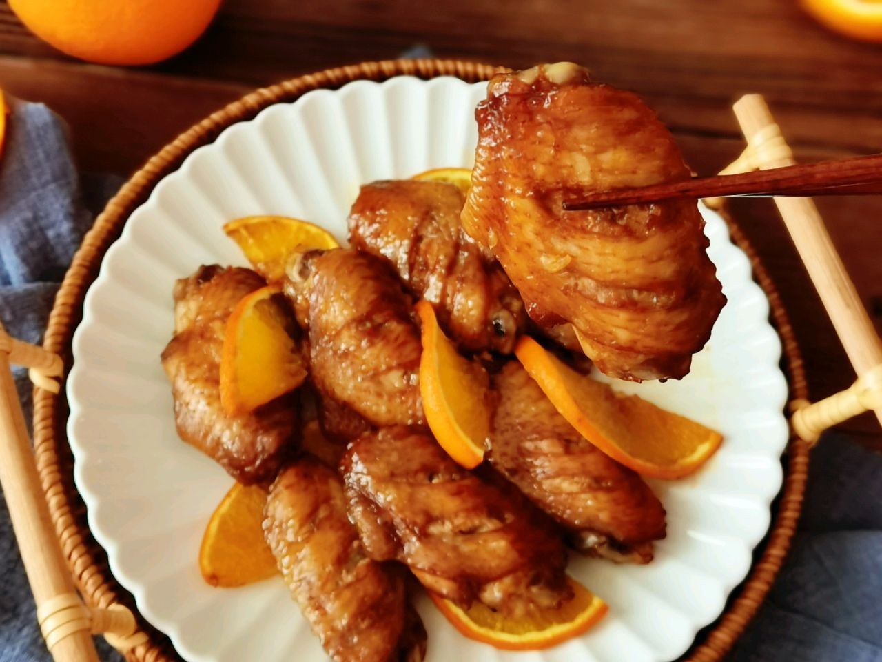 橙香烤鸡翅