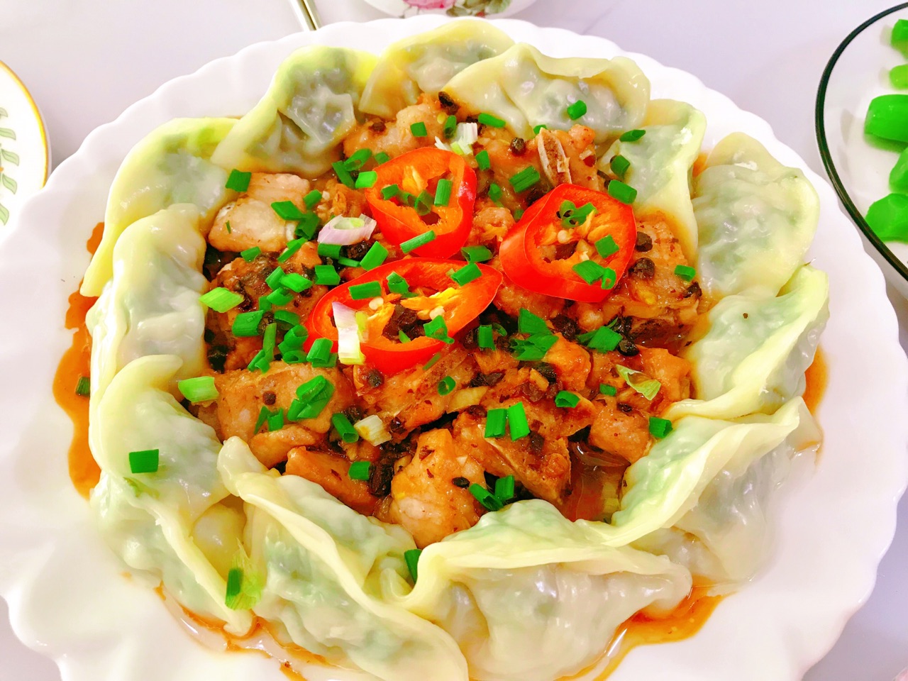 豉汁排骨蒸韭菜饺
