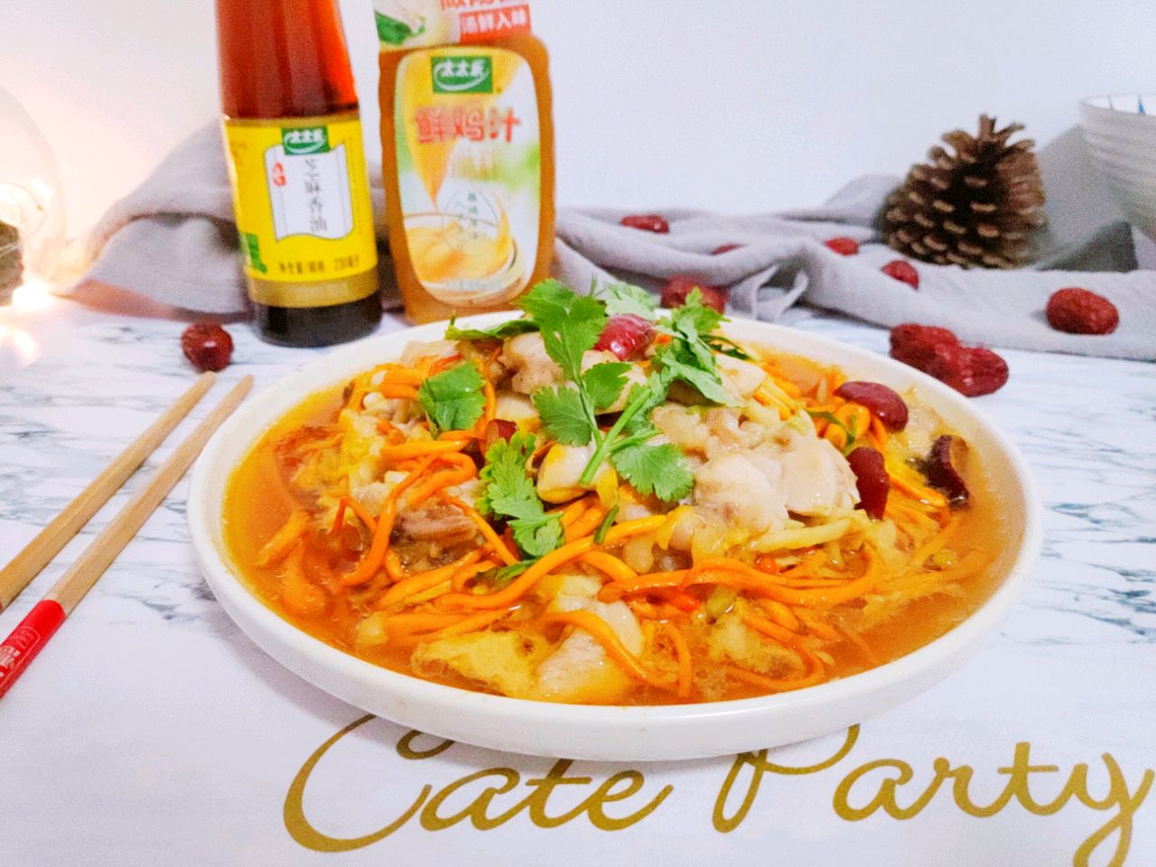 虫草花蒸鸡腿