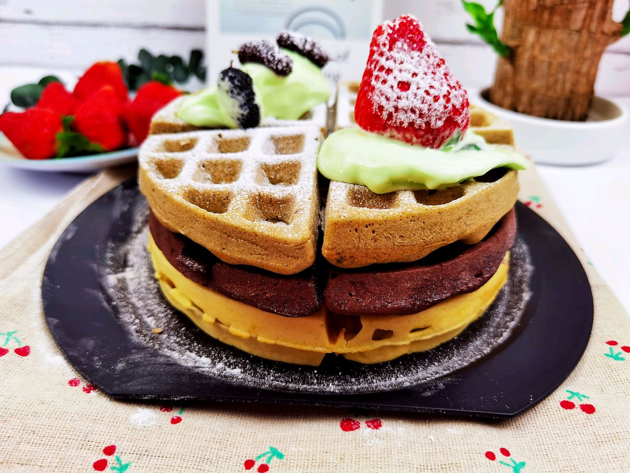 厨房小白也能完美做出的冰激凌华夫饼