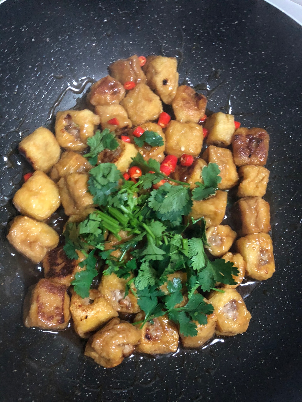 【创意菜】油豆腐酿肉