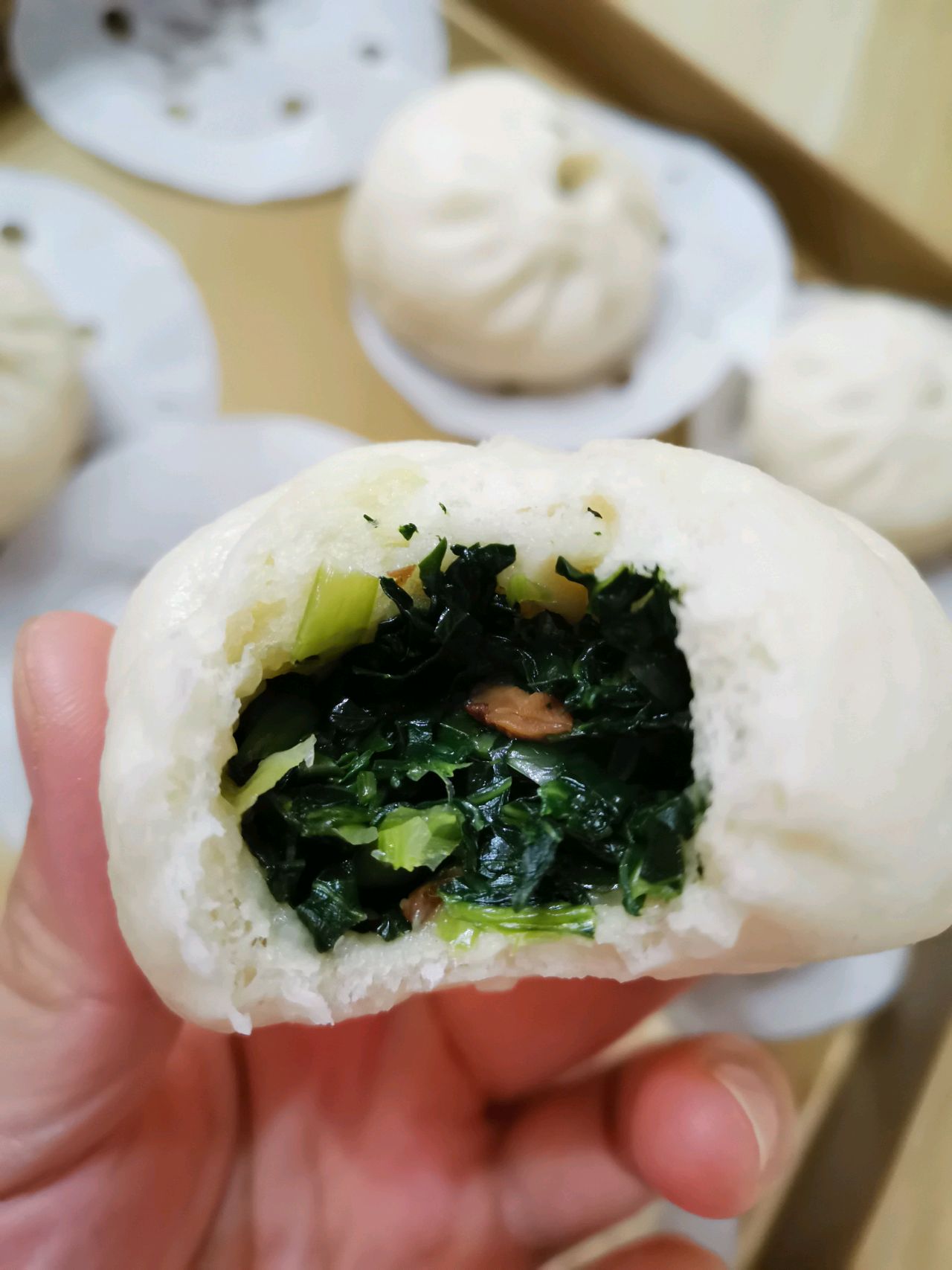 纯素馅菜包