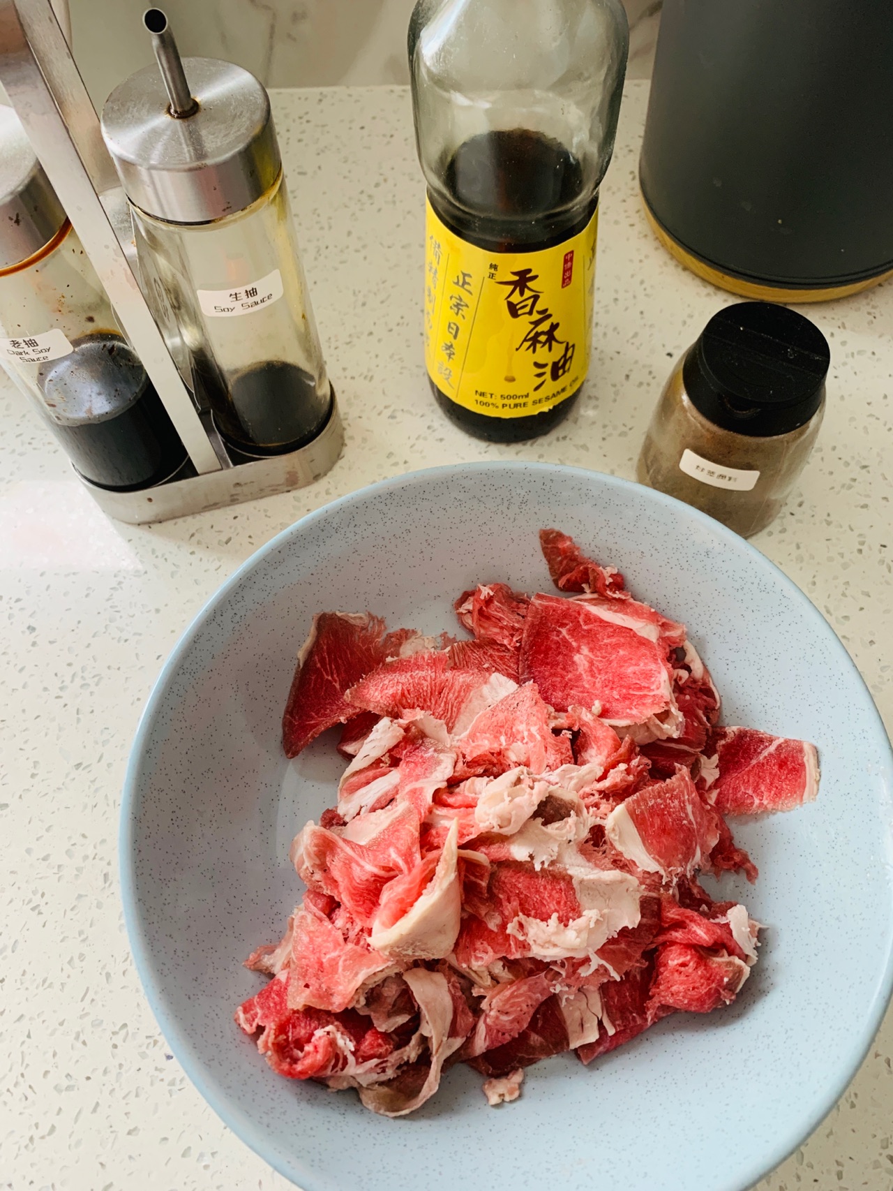 葱爆羊肉盖面