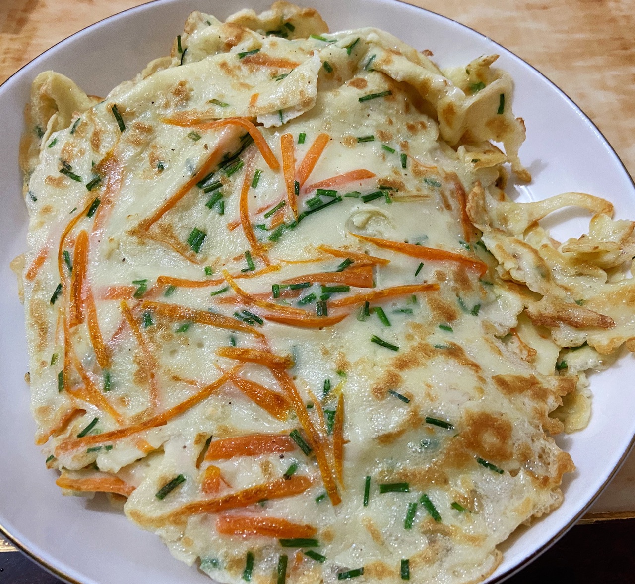 葱花胡萝卜鸡蛋饼