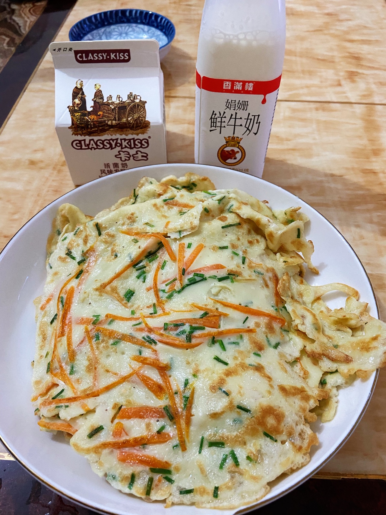 葱花胡萝卜鸡蛋饼