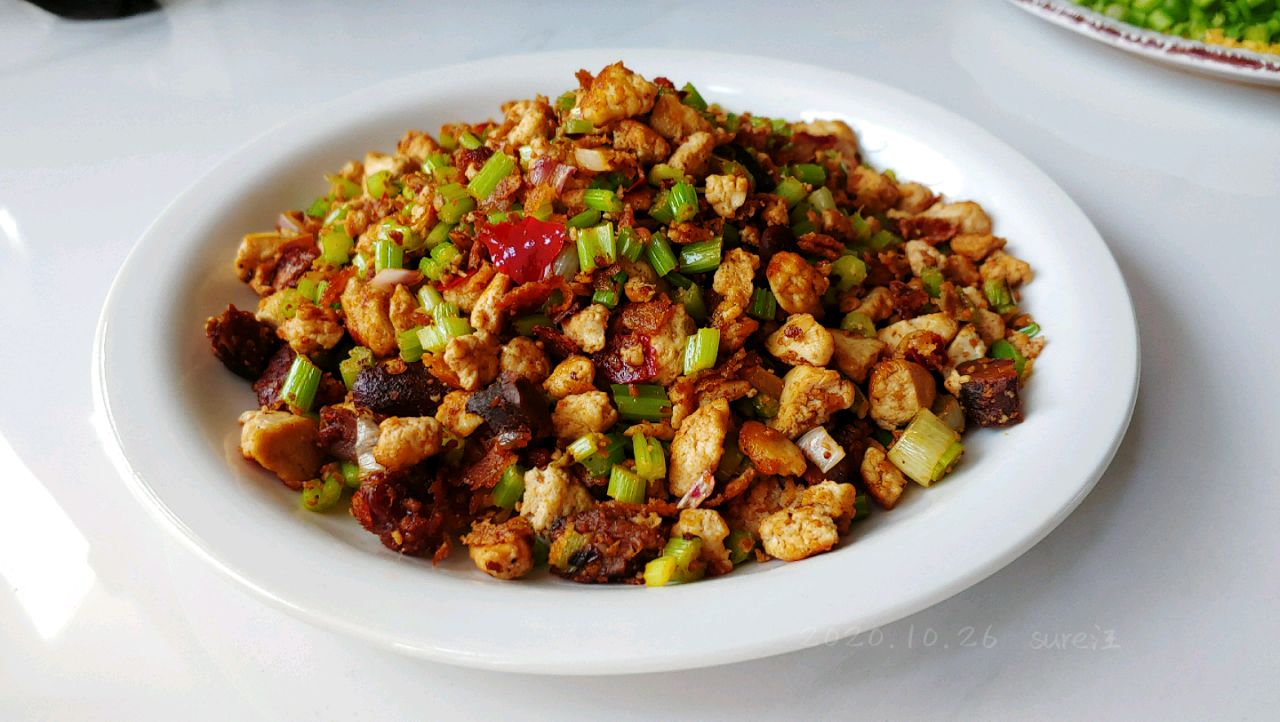 葱辣肉酱炕豆腐