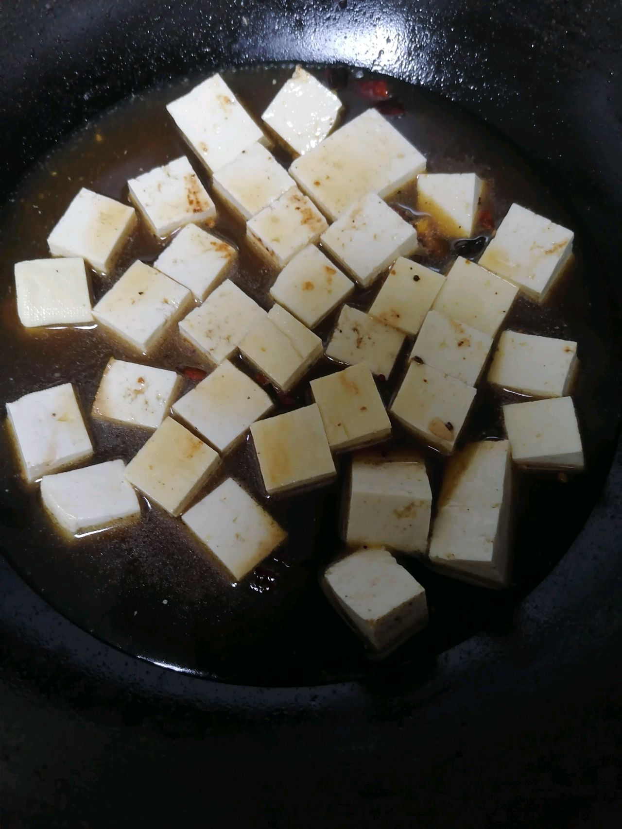 葱烧豆腐