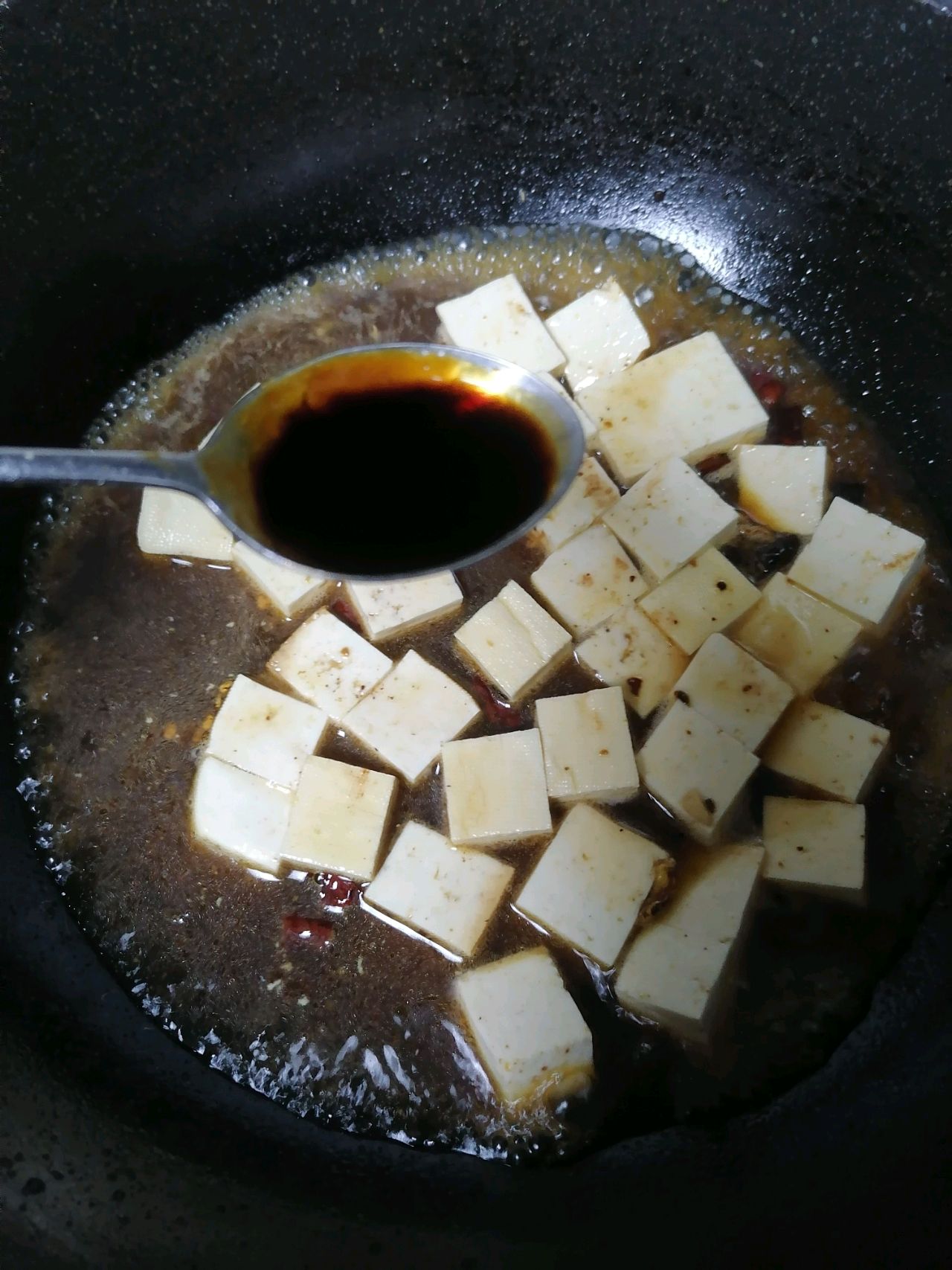 葱烧豆腐