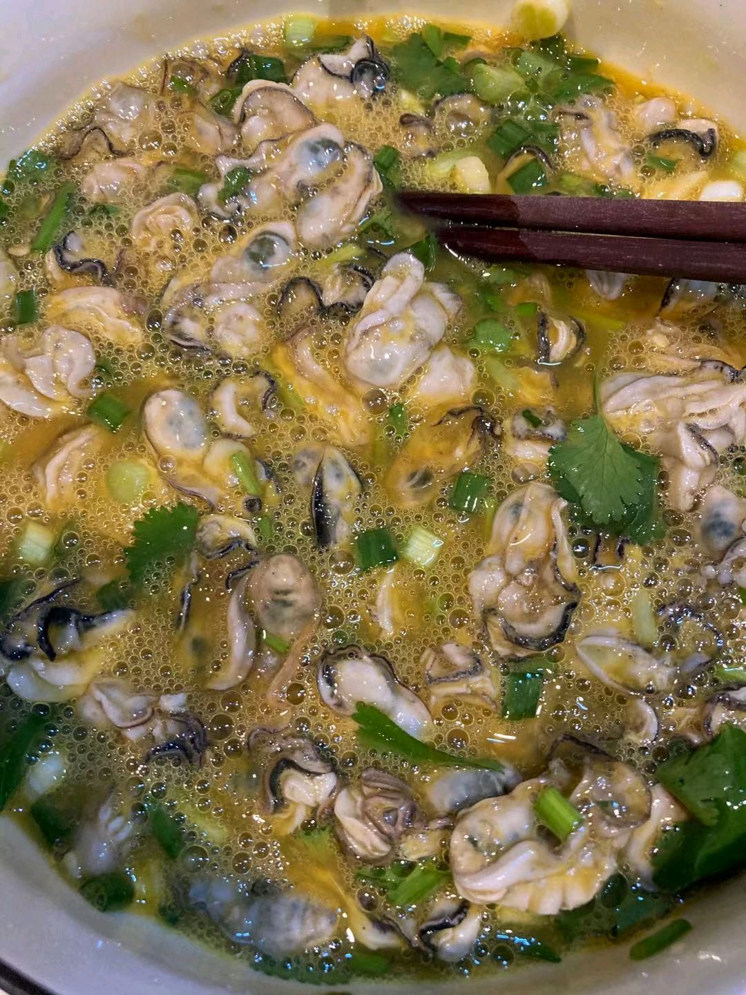 葱香生蚝煎鸡蛋