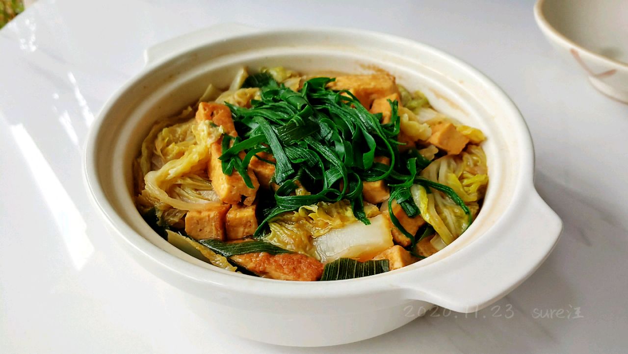葱油豆腐白菜锅