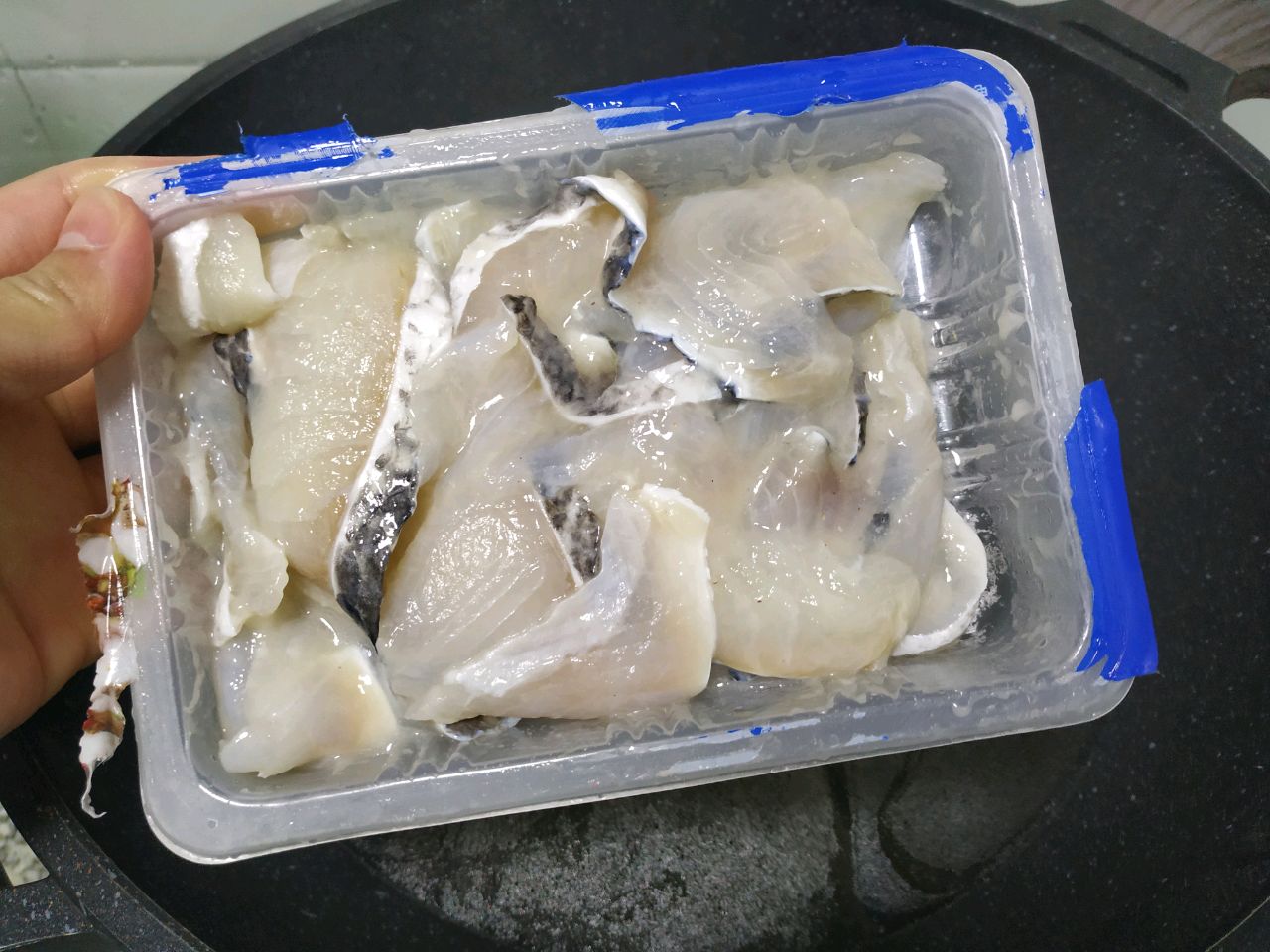 葱油黑鱼片