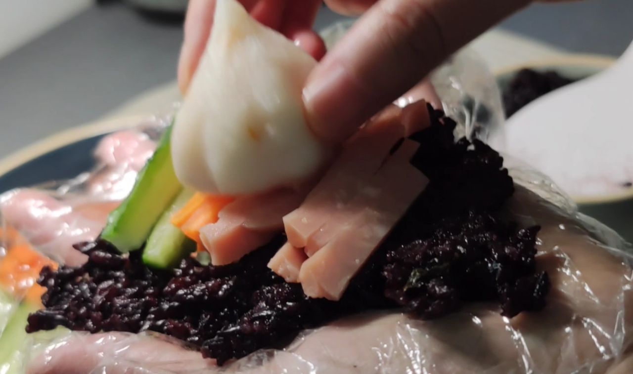 粗粮版海鲜饭团