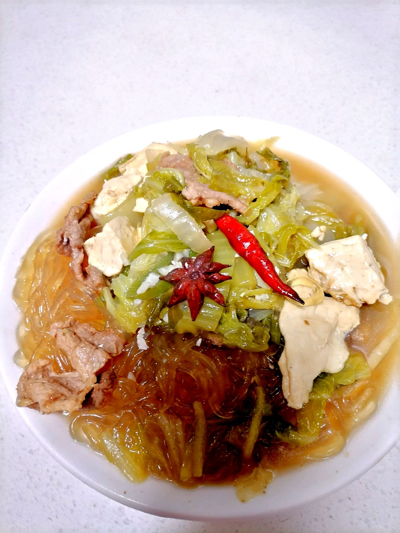大白菜豆腐炖粉条（东北冬季下饭家常菜）