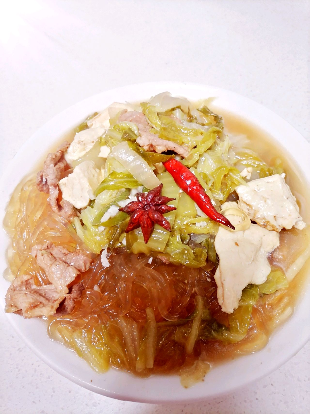 大白菜豆腐炖粉条（东北冬季下饭家常菜）