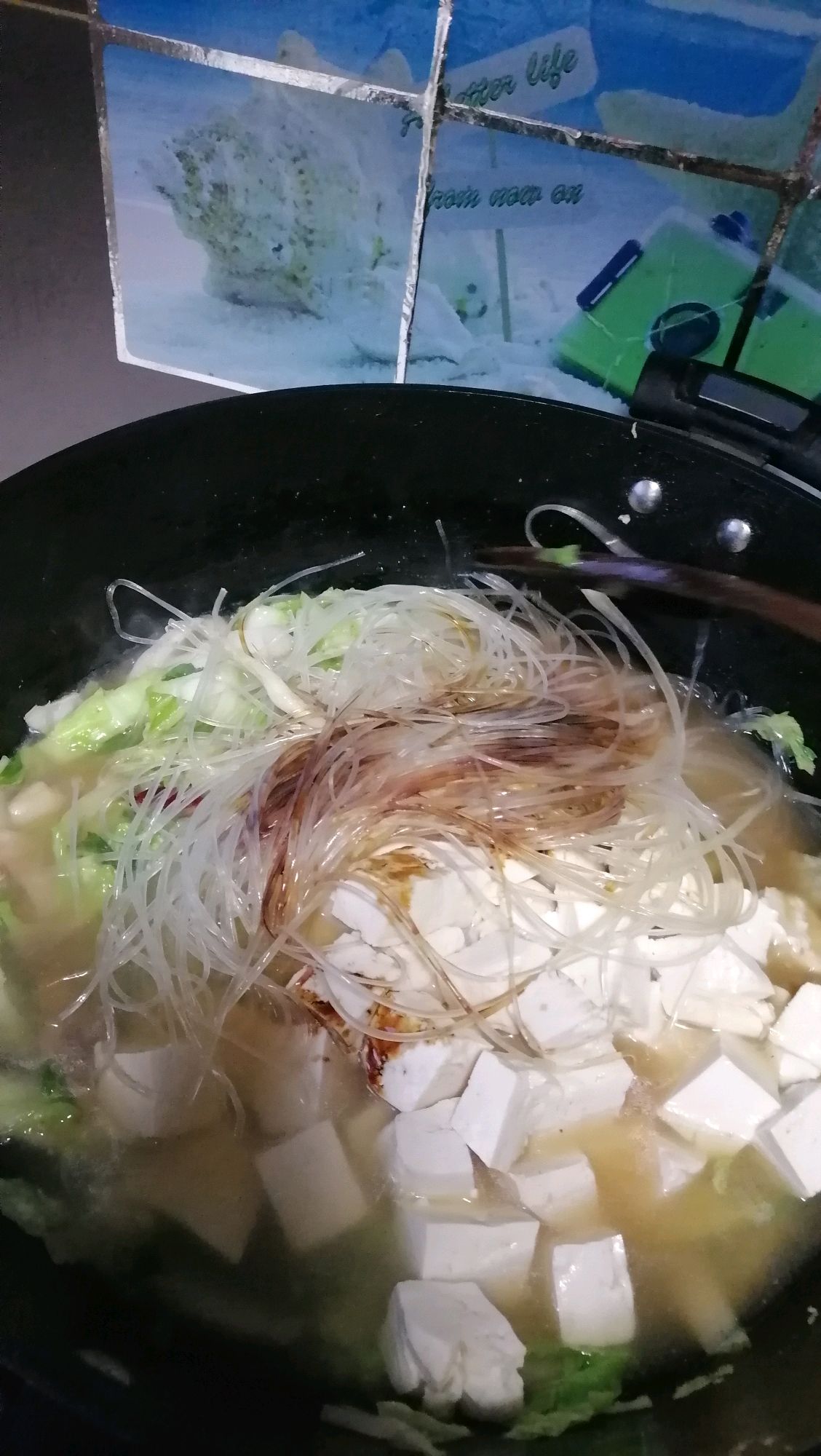 大白菜豆腐炖粉条（东北冬季下饭家常菜）
