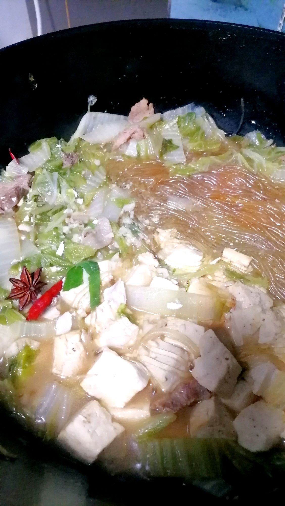 大白菜豆腐炖粉条（东北冬季下饭家常菜）