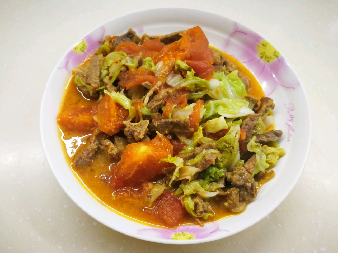 大白菜番茄烩嫩牛肉
