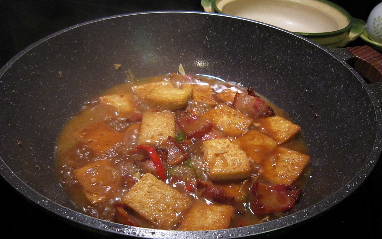 大马站虾酱红烧豆腐