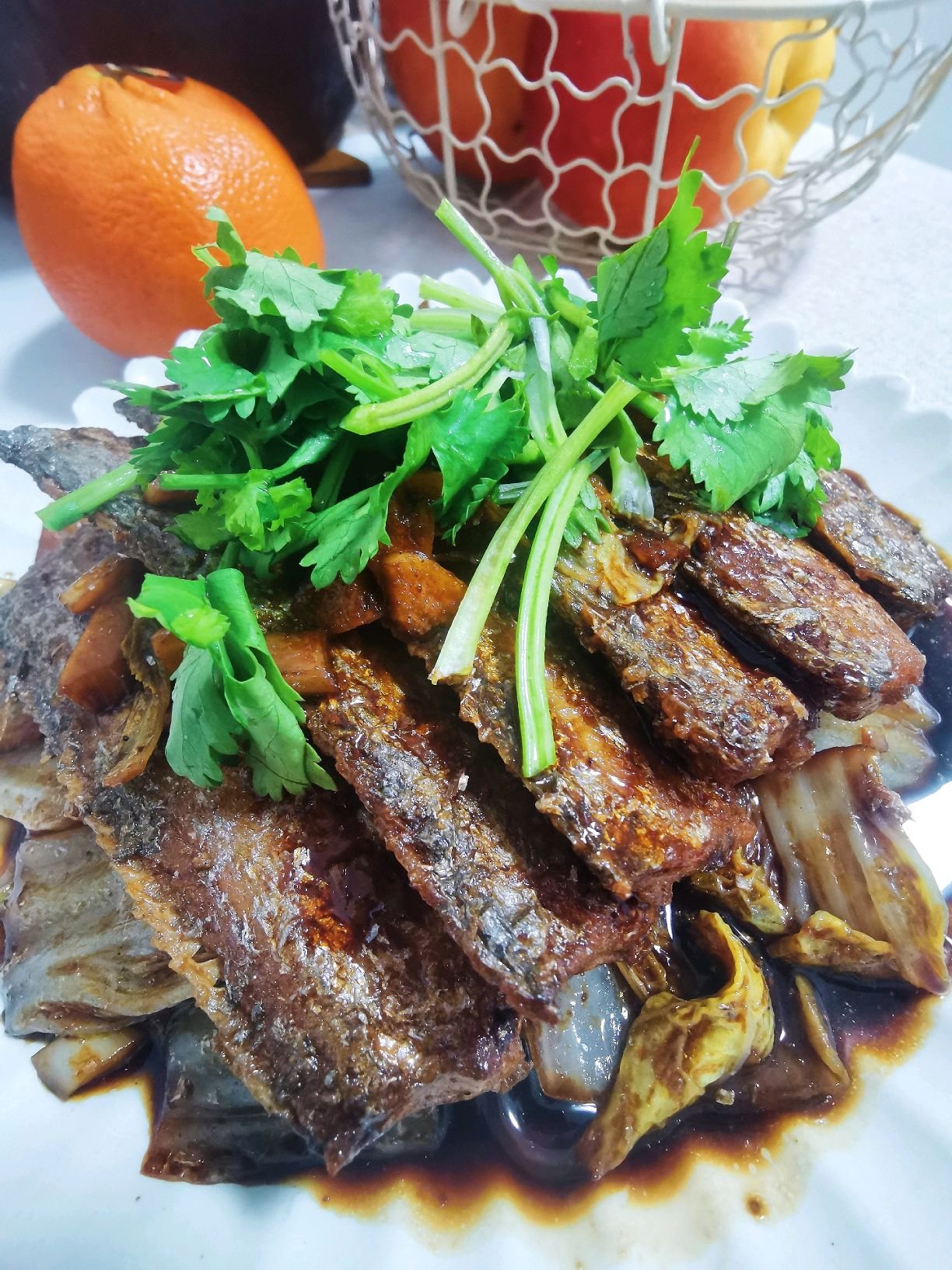 带鱼扒白菜