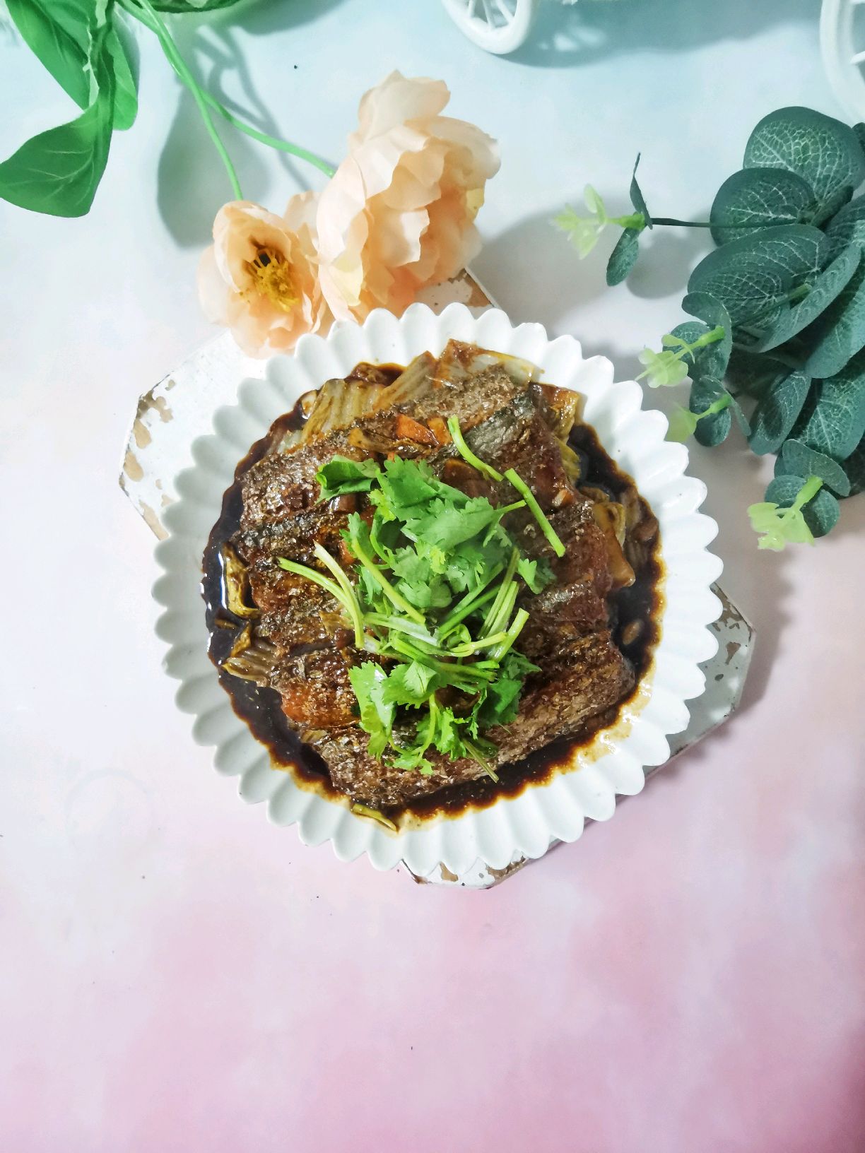 带鱼扒白菜
