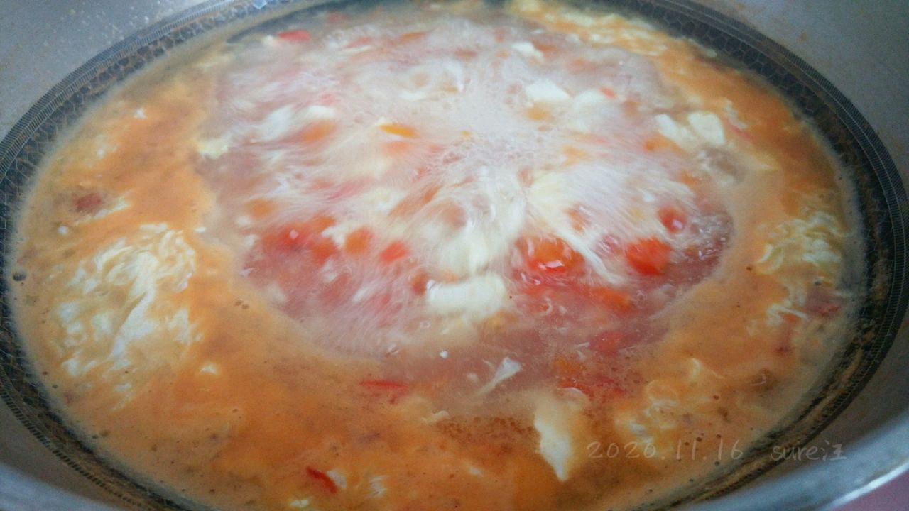 蛋花茄香豆腐汤