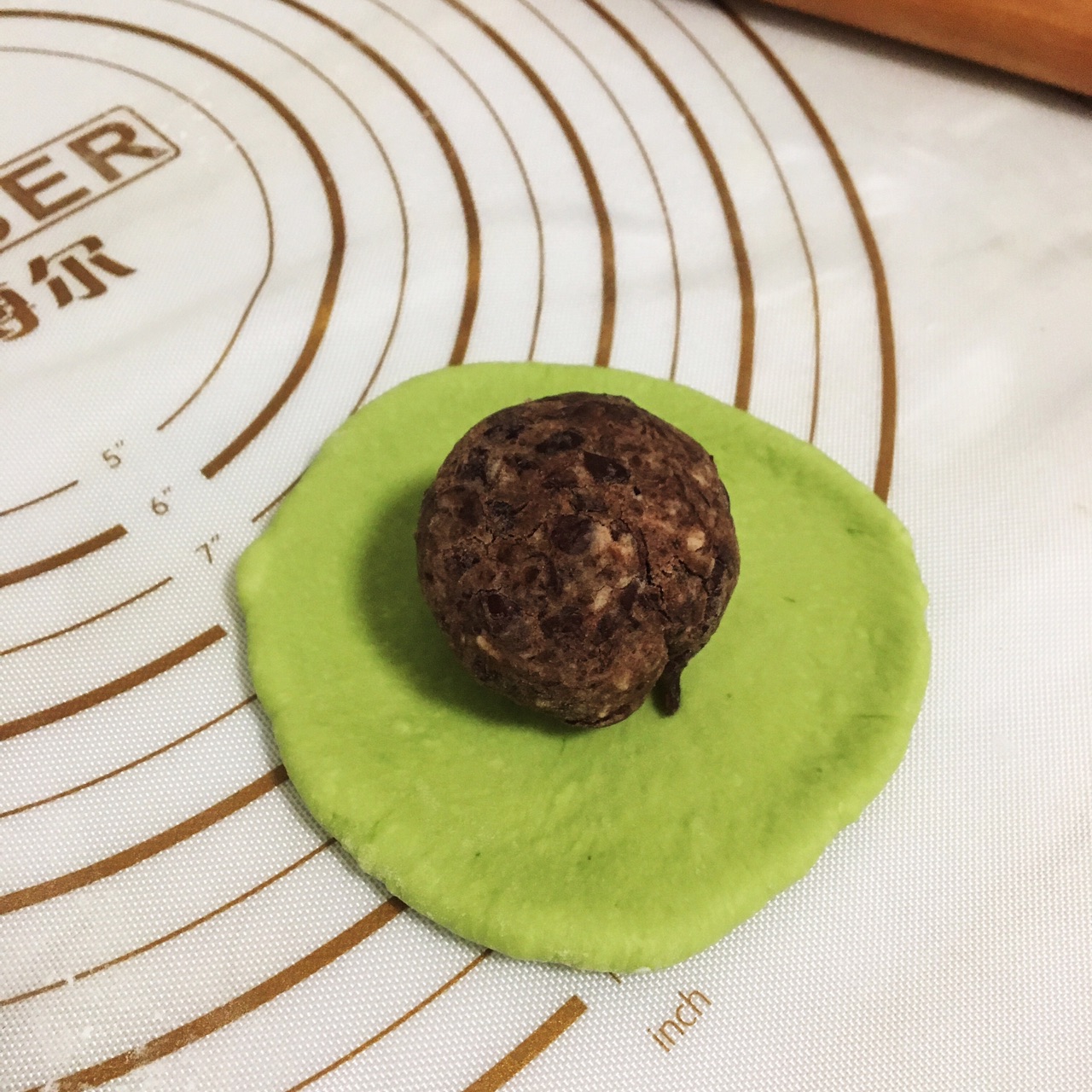 低糖抹茶红豆饼