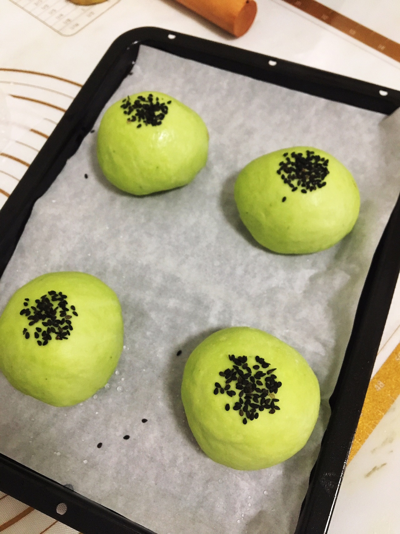 低糖抹茶红豆饼