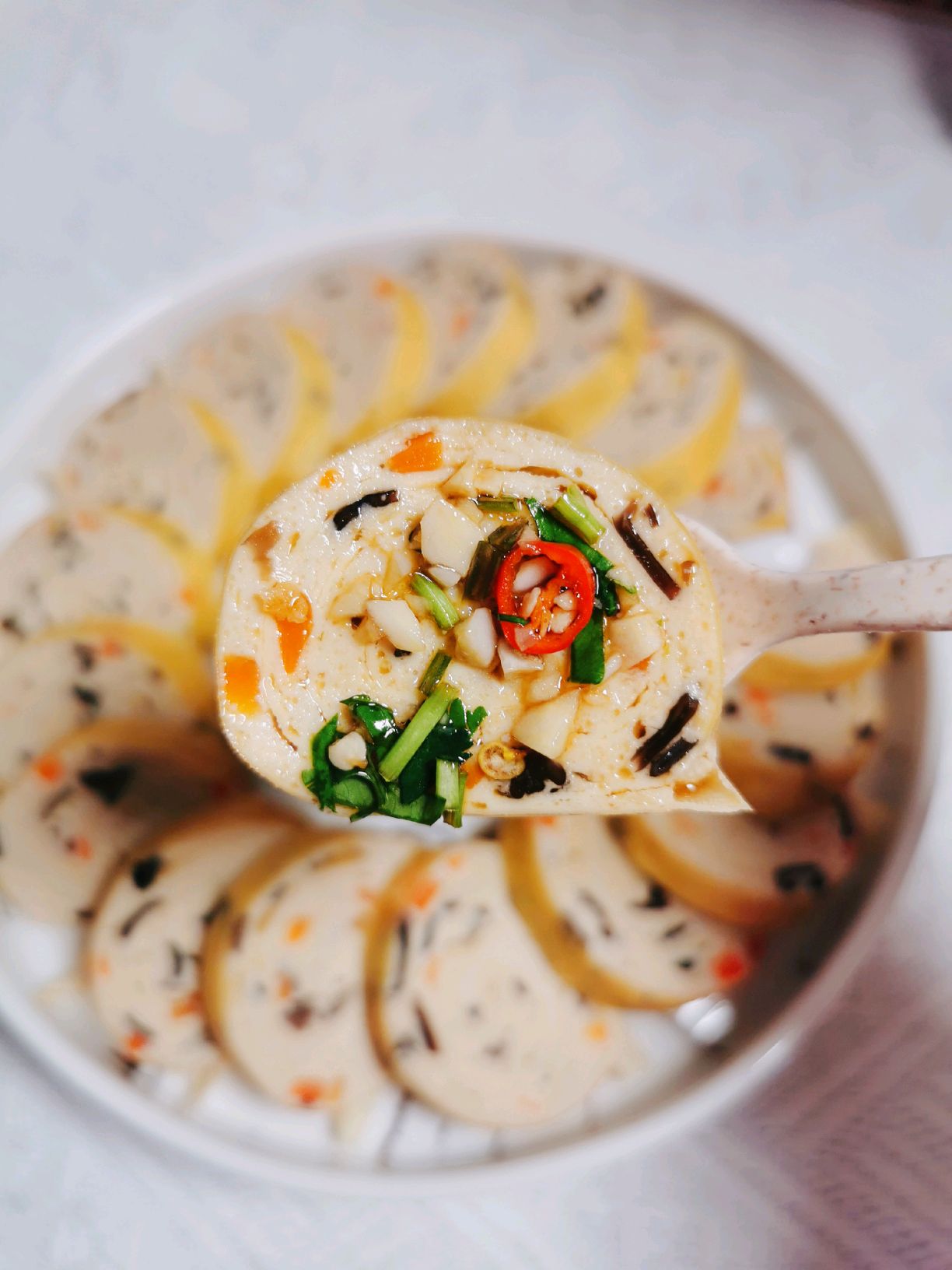 低脂低卡好吃不胖豆皮鸡肉卷